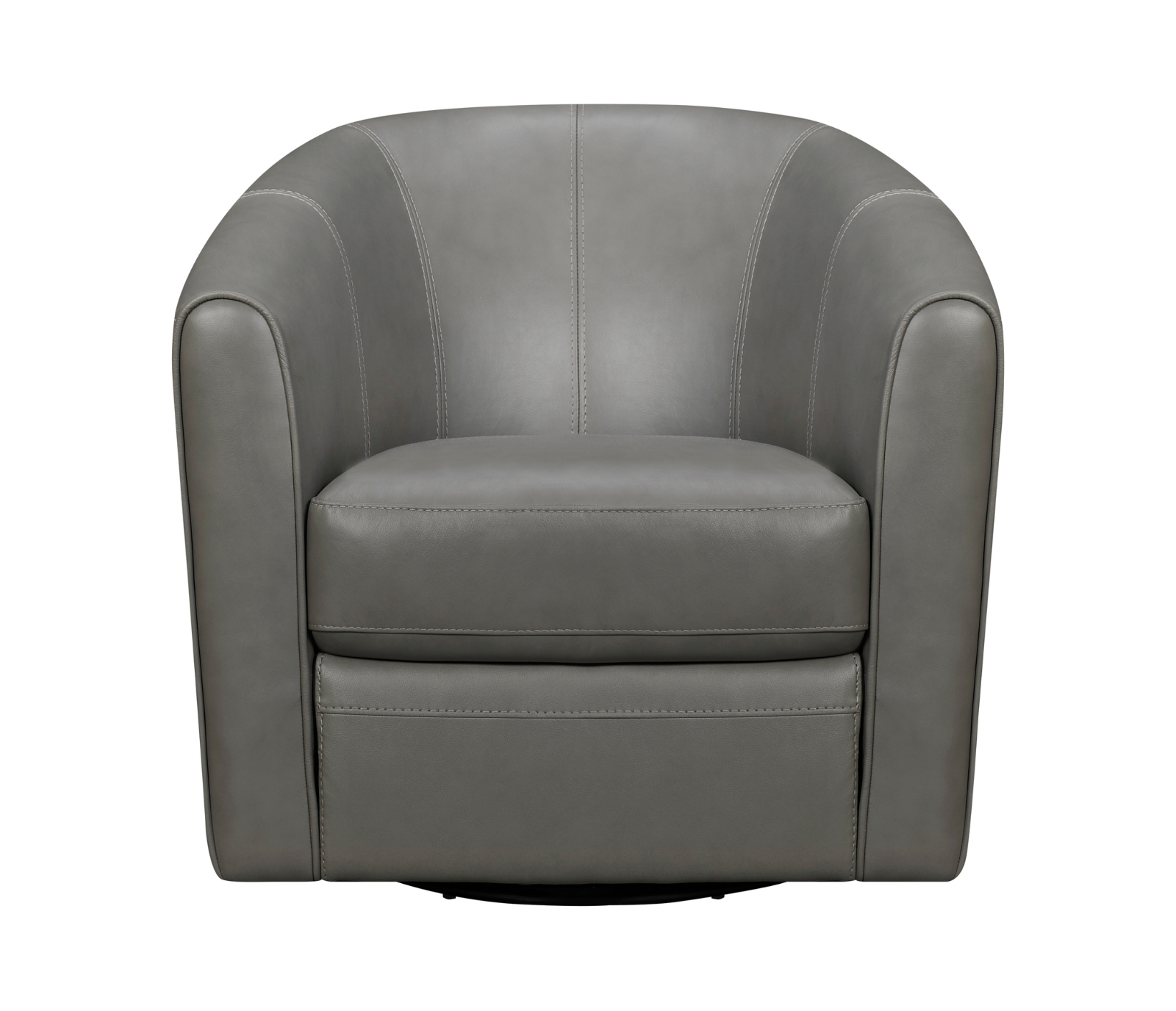 Soho Swivel Chair - Dark Grey Leather