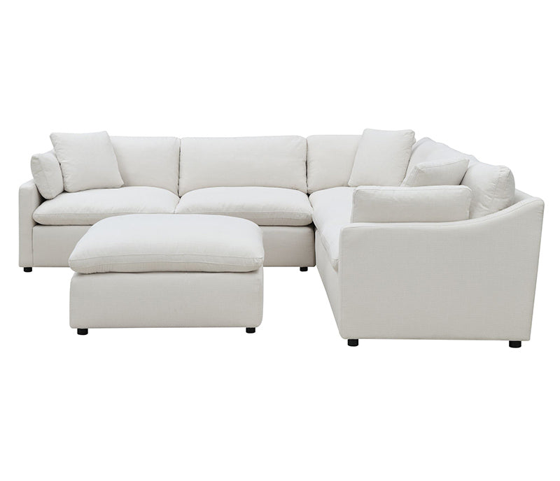 Cloud 9 - 5 Piece Sectional - Ivory Fabric  Buy Online or Jag's Furniture  Stores, Langley, Abbotsford, Online, White Rock, Port Coquitlam, Burnaby –  Jag's Furniture & Mattress