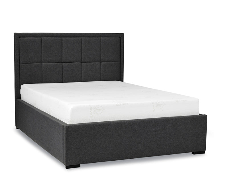 Dash Upholstered Lift Storage Bed - Charcoal Fabric