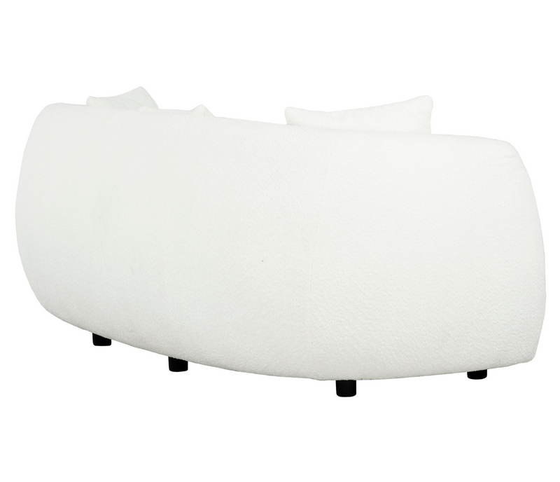 Alba Curve Sofa Bouclé Ivory Buy Online or at Jag's Furniture