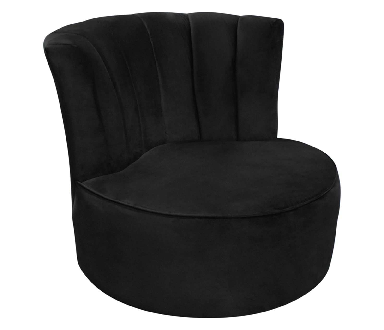 Marlo Accent Swivel Chair Black Velvet Custom Buy Online or