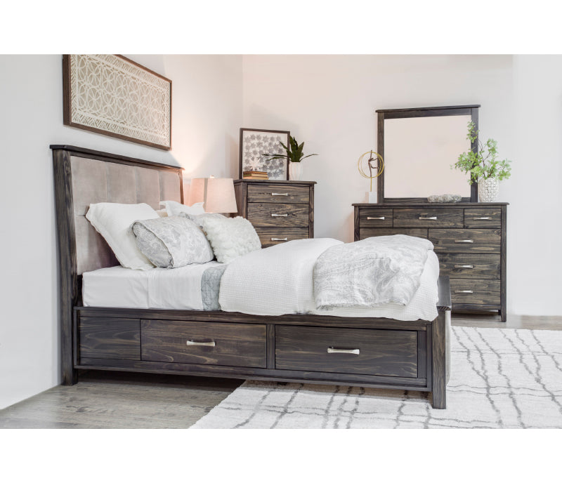 Scarlett Upholstered Storage Bed Buy Online or Jag's Furniture Stores, Langley, Abbotsford