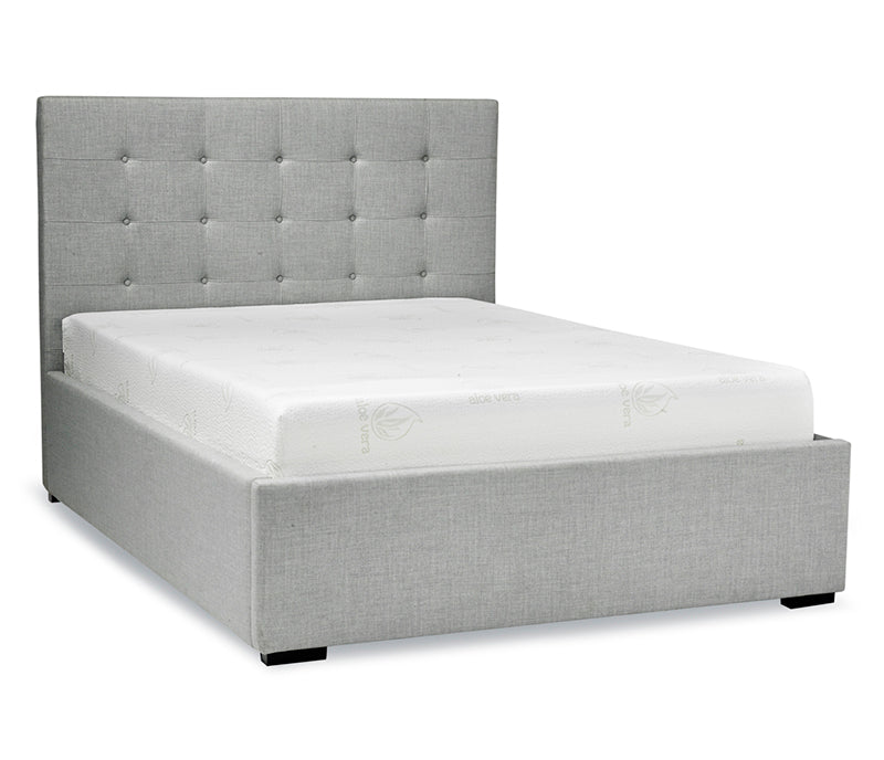 Stace Upholstered Lift Storage Bed - Grey Fabric