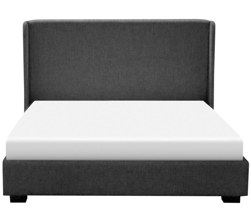 Abby Upholstered Bed - Charcoal Grey Fabric - Custom