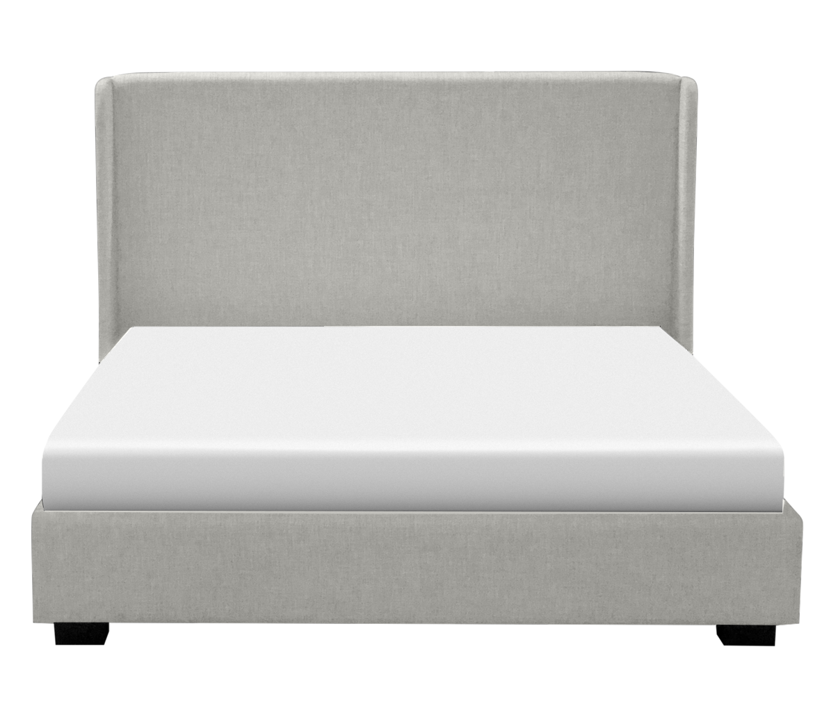 Abby Upholstered Bed - Dove Grey Fabric - Custom