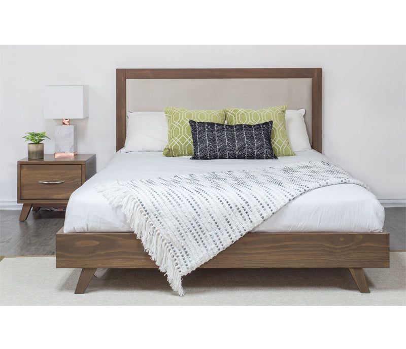 Brandon Upholstered Platform Bed - Caramel - Custom