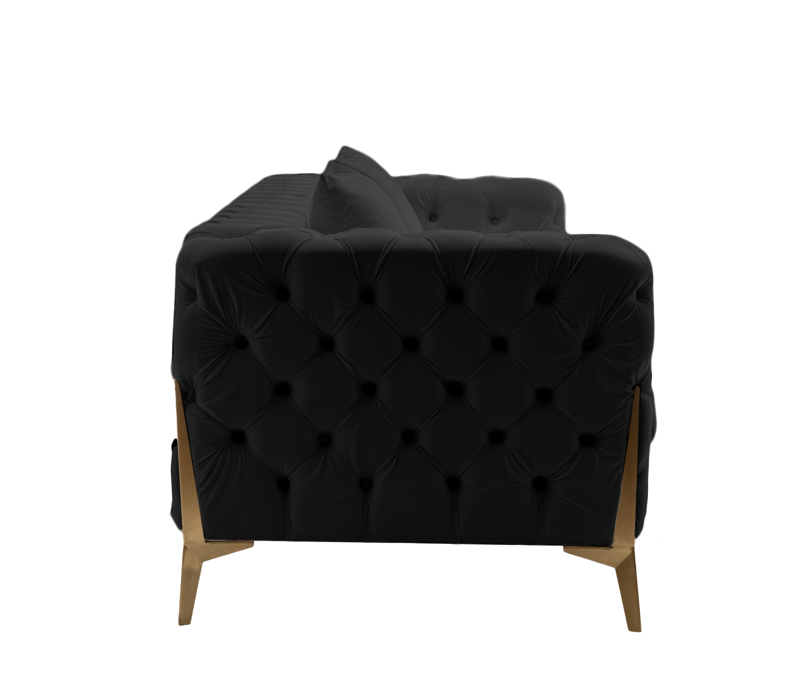 Empire Sofa - Black Velvet Fabric