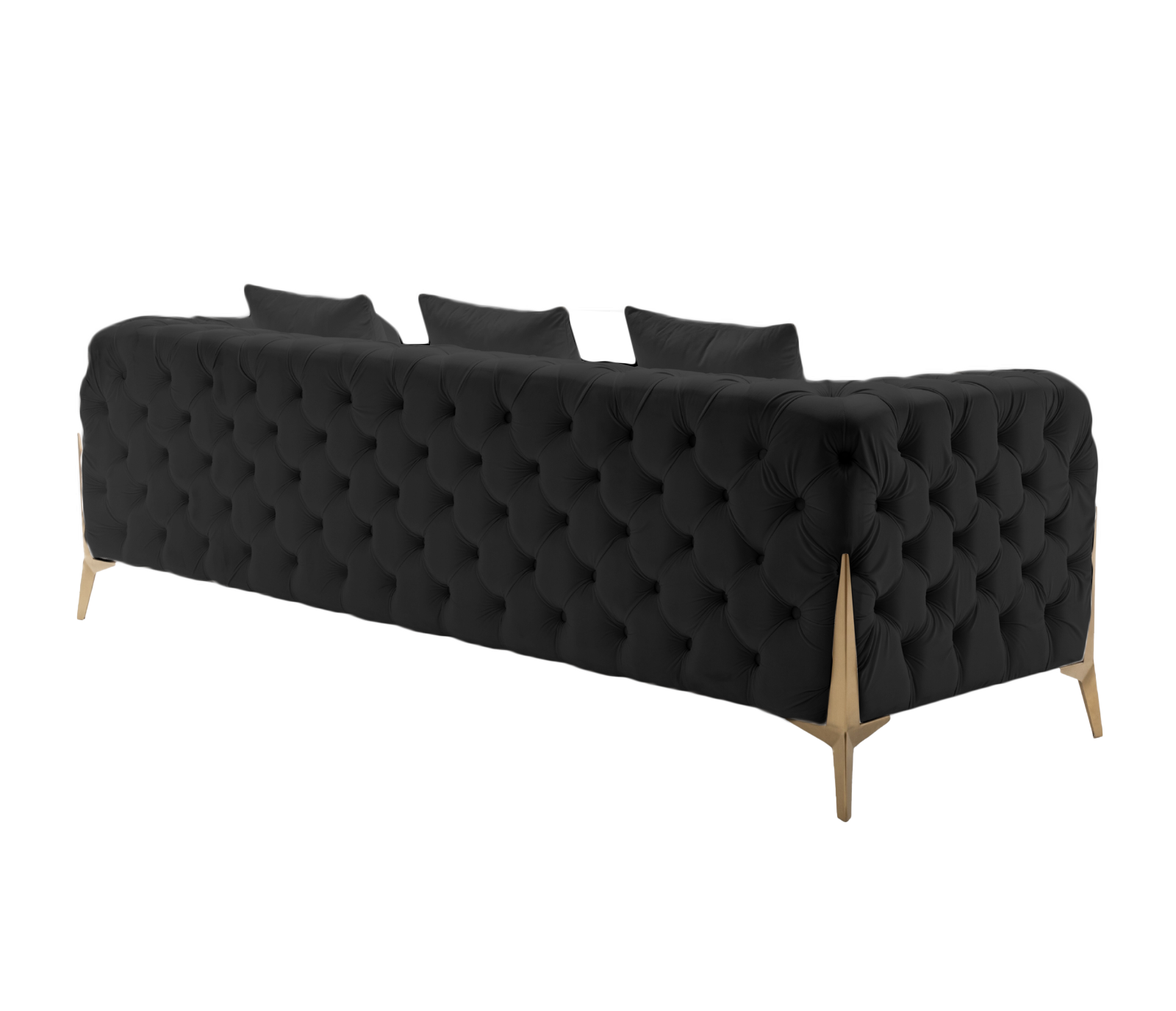 Empire Sofa - Black Velvet Fabric