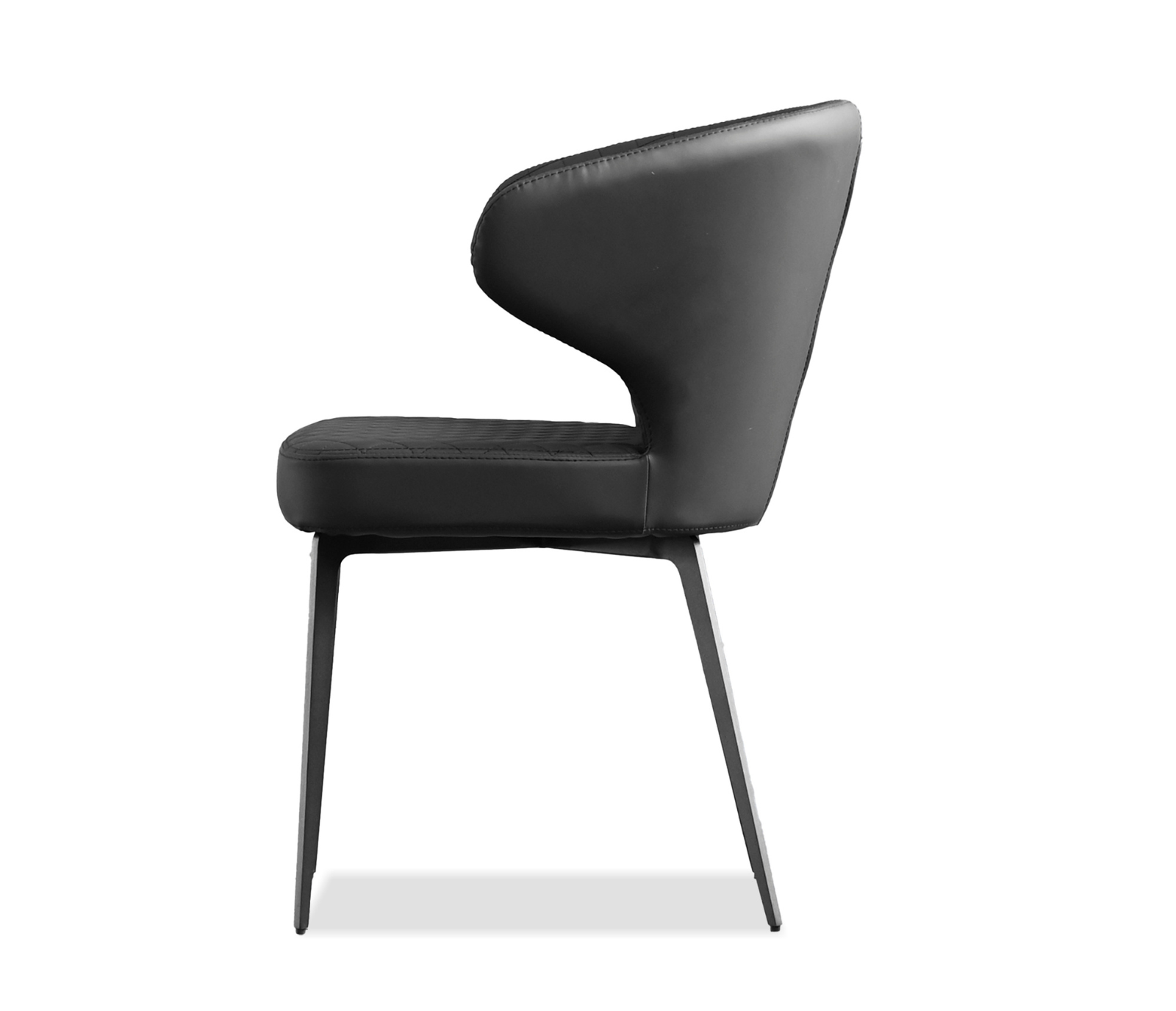 Hug Side Chair - Jet Black Leatherette