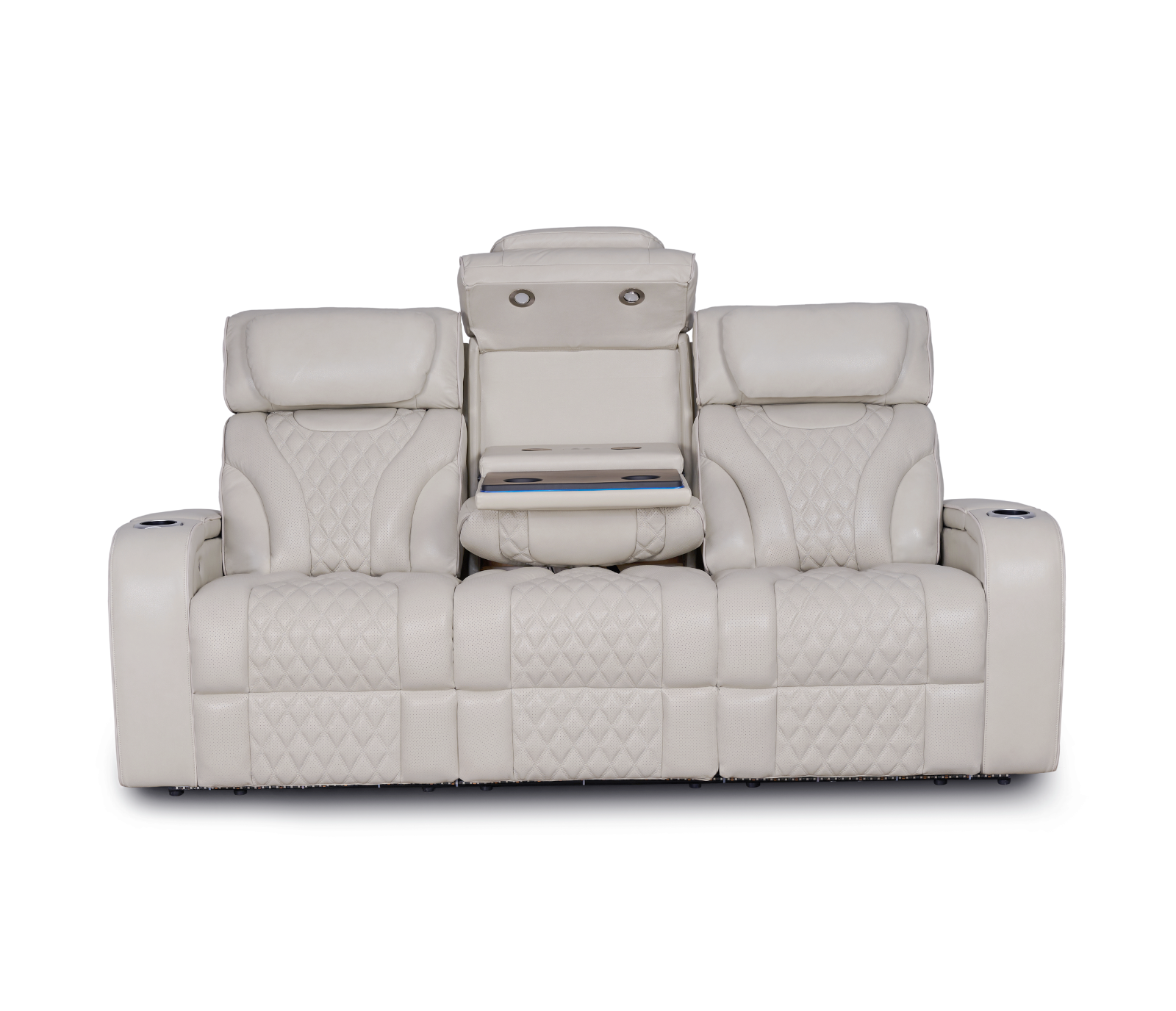 Nexus Sofa - Power Reclining w/ Power Headrests - Pearl Leather