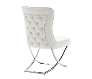 Zane Side Chair - Cream / Silver