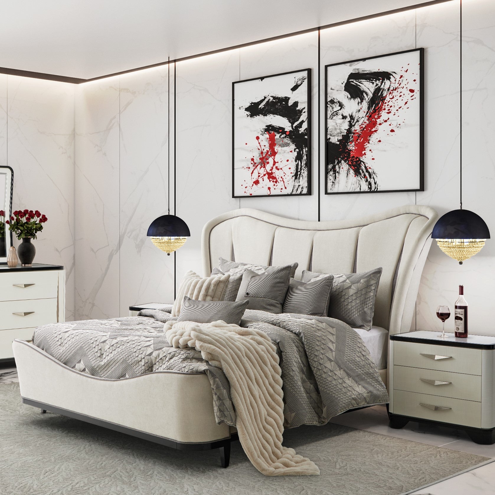 Tuxedo 8 Piece King Bedroom Package