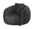 Alba Curve Chair - Black Boucle Fabric