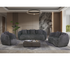 Alba Curve Sofa - Black Boucle Fabric