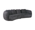 Alba Curve 4 Seater Sofa - Black Boucle Fabric