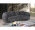 Alba Curve 4 Seater Sofa - Black Boucle Fabric
