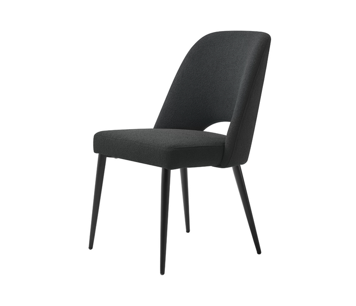 Arianna Side Chair - Black Boucle