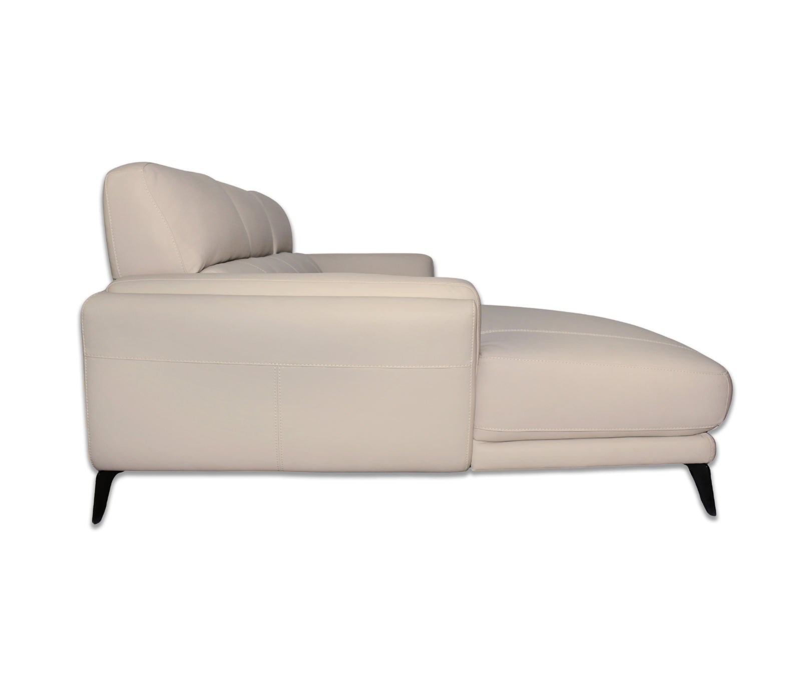 Ariella 3 Piece Sectional - Power Reclining w/ Power Headrests - Frost Leather