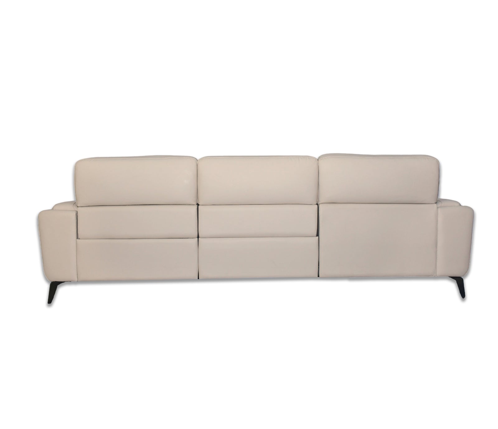 Ariella 3 Piece Sectional - Power Reclining w/ Power Headrests - Frost Leather
