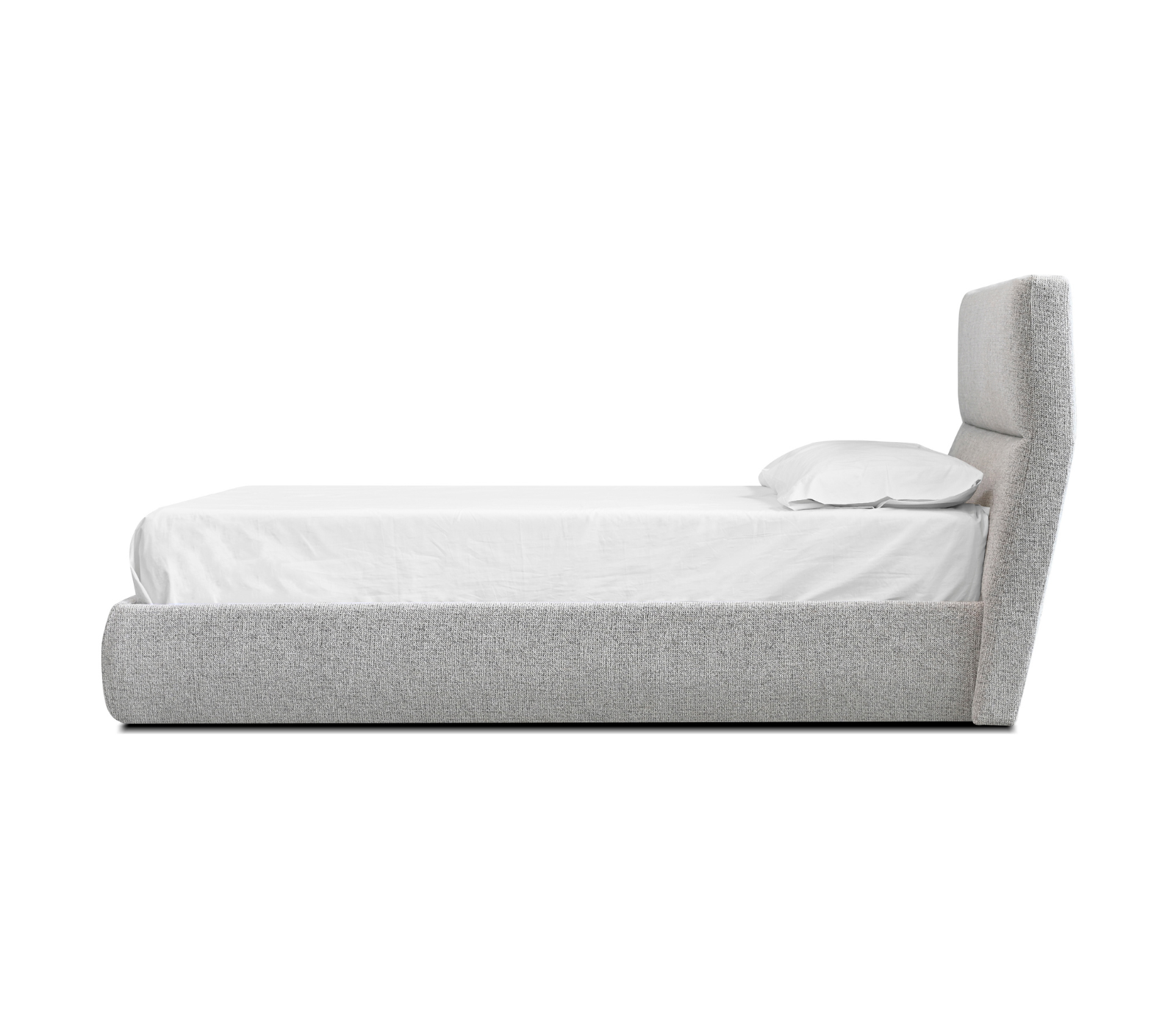 Lunar Upholstered Lift Storage Bed - Oat Fabric