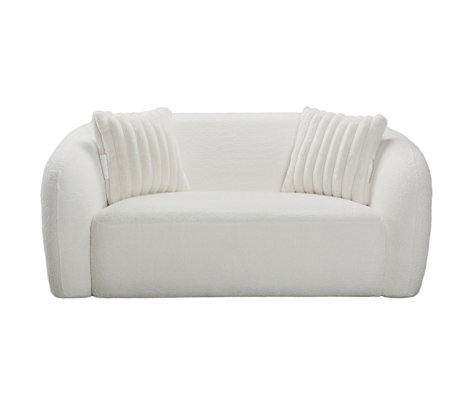 Bellini Loveseat - Ivory Boucle Fabric