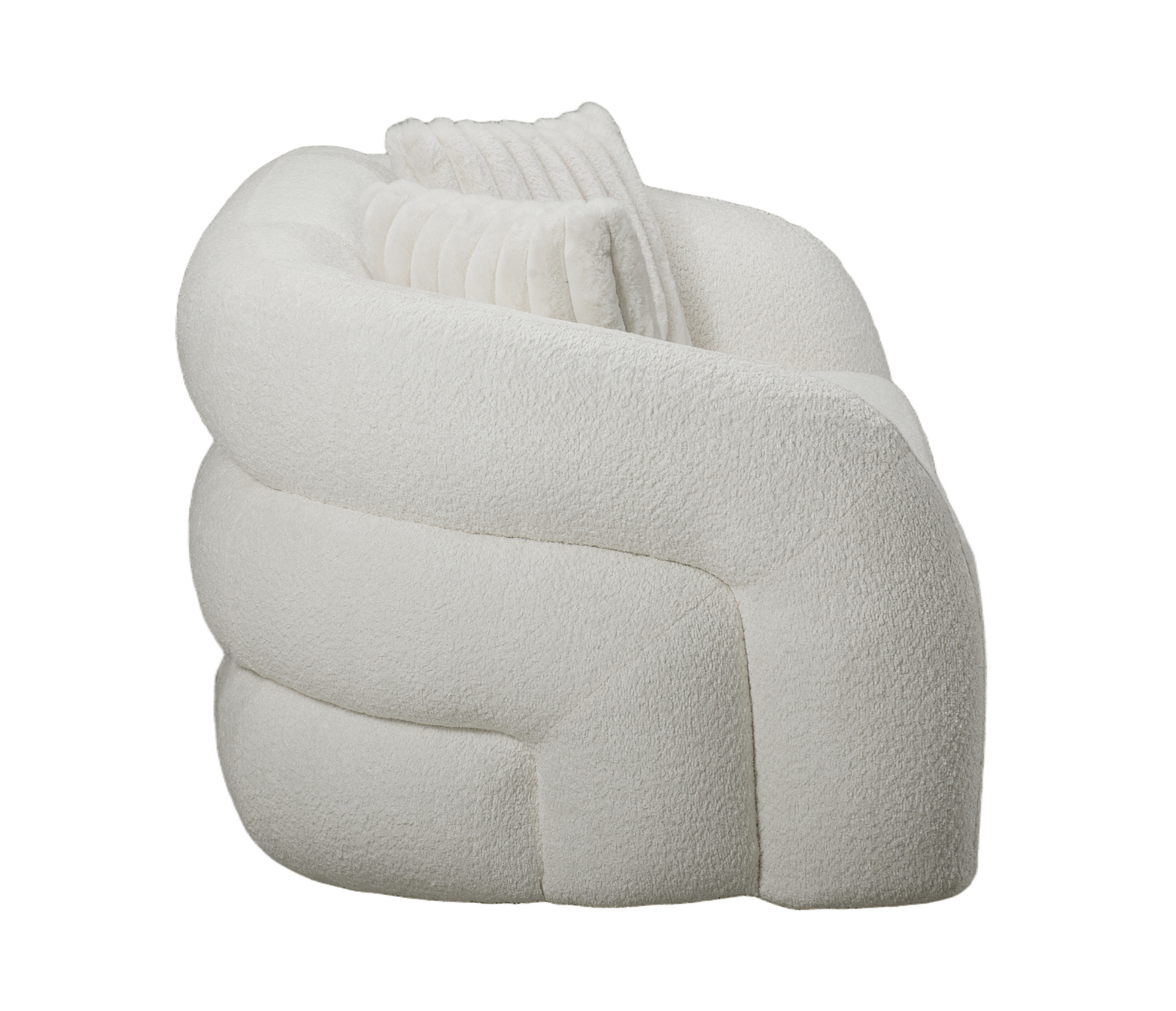 Bellini Loveseat - Ivory Boucle Fabric