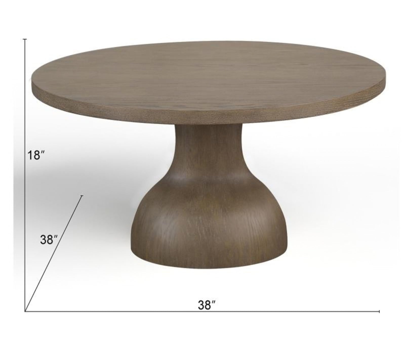 Bosley - Round Coffee Table - Light Brown Porpoise