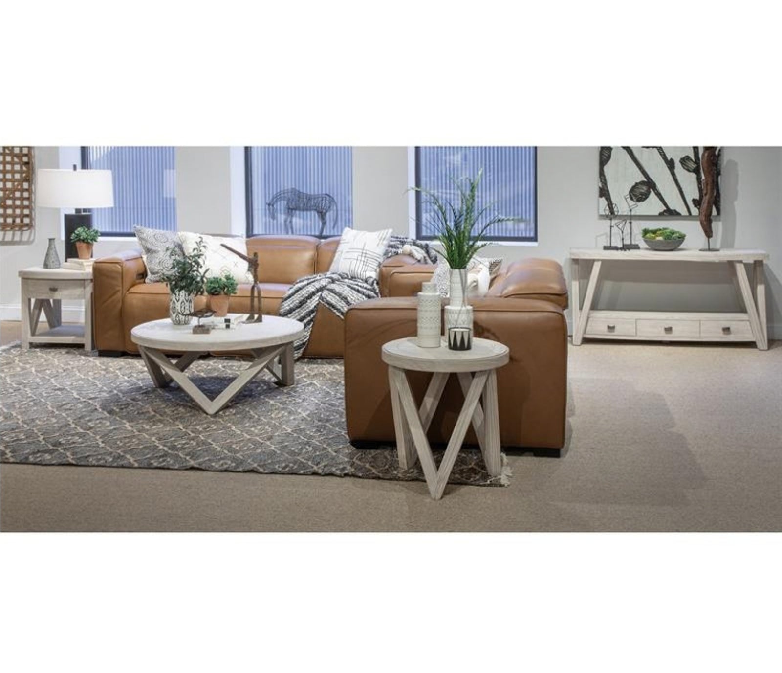 Bostwick - Round Coffee Table - Coconut Cream