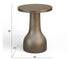 Bosley - Round Accent Table - Light Brown Porpoise