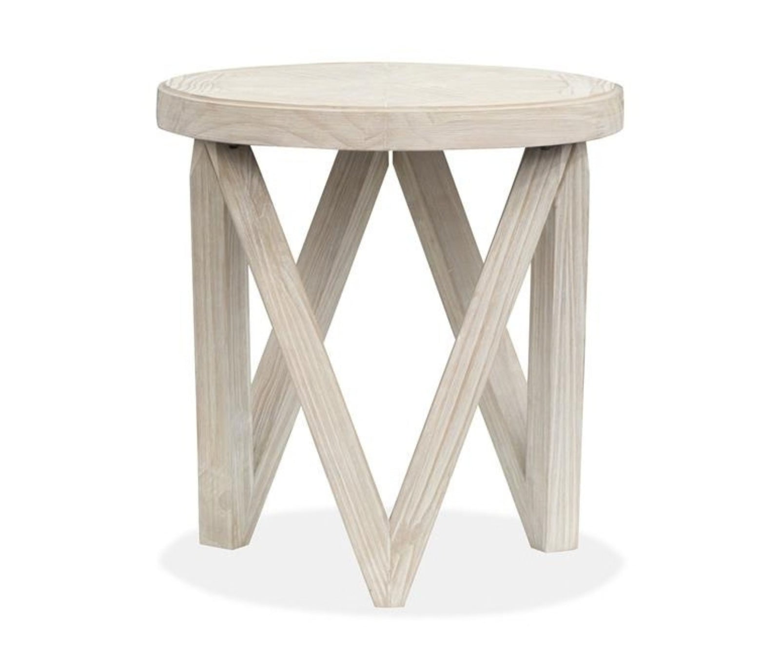 Bostwick - Round End Table - Coconut Cream