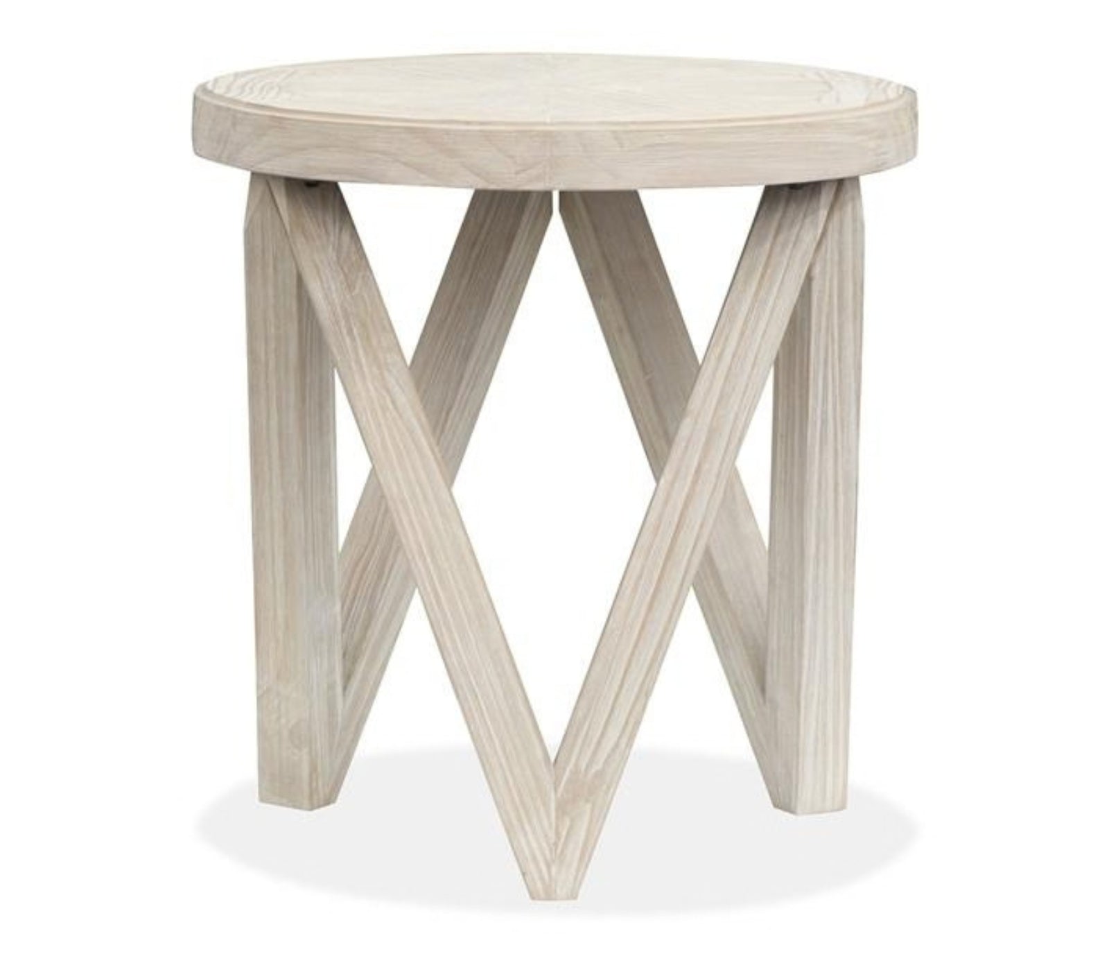 Bostwick - Round End Table - Coconut Cream