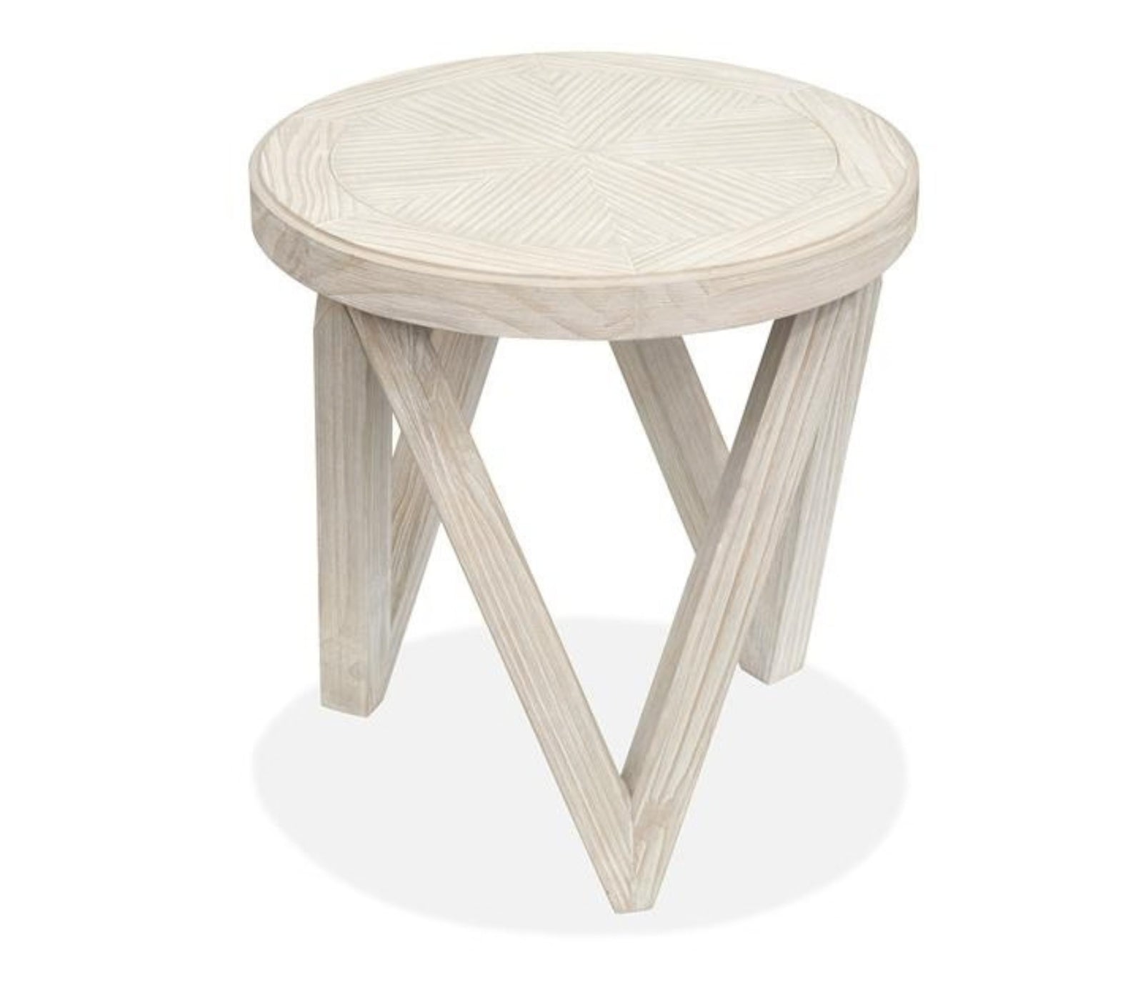 Bostwick - Round End Table - Coconut Cream