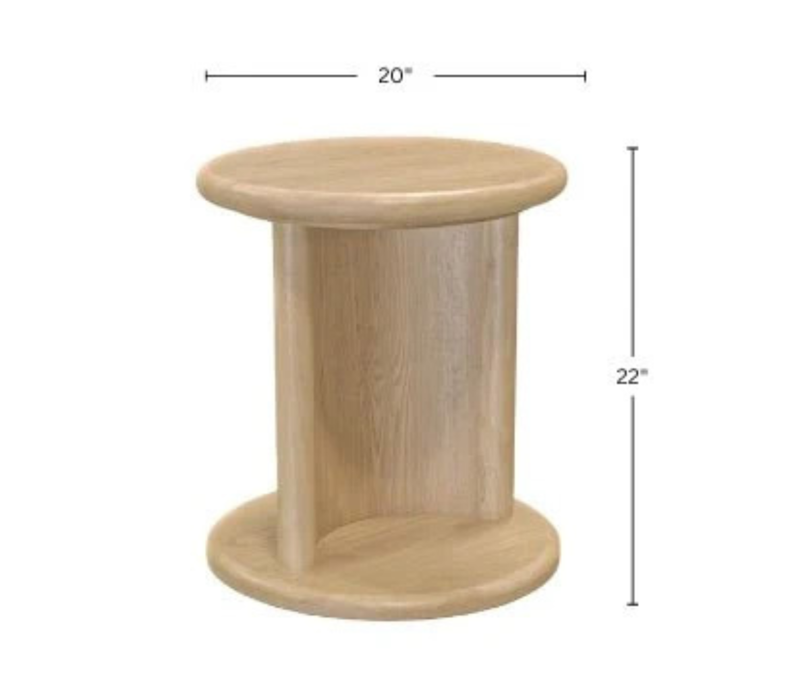 Brielle End Table - Light Oak