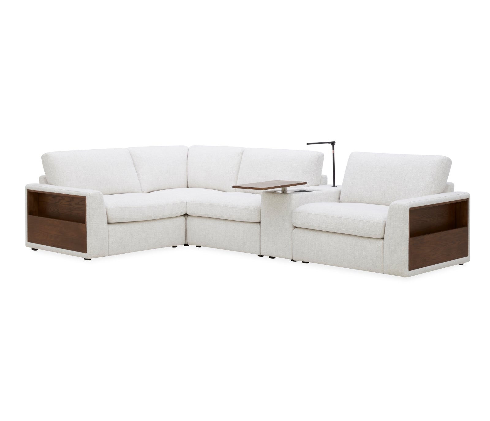 Brixton 6 Piece Sectional - Wheat Fabric
