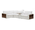 Brixton 6 Piece Sectional - Wheat Fabric