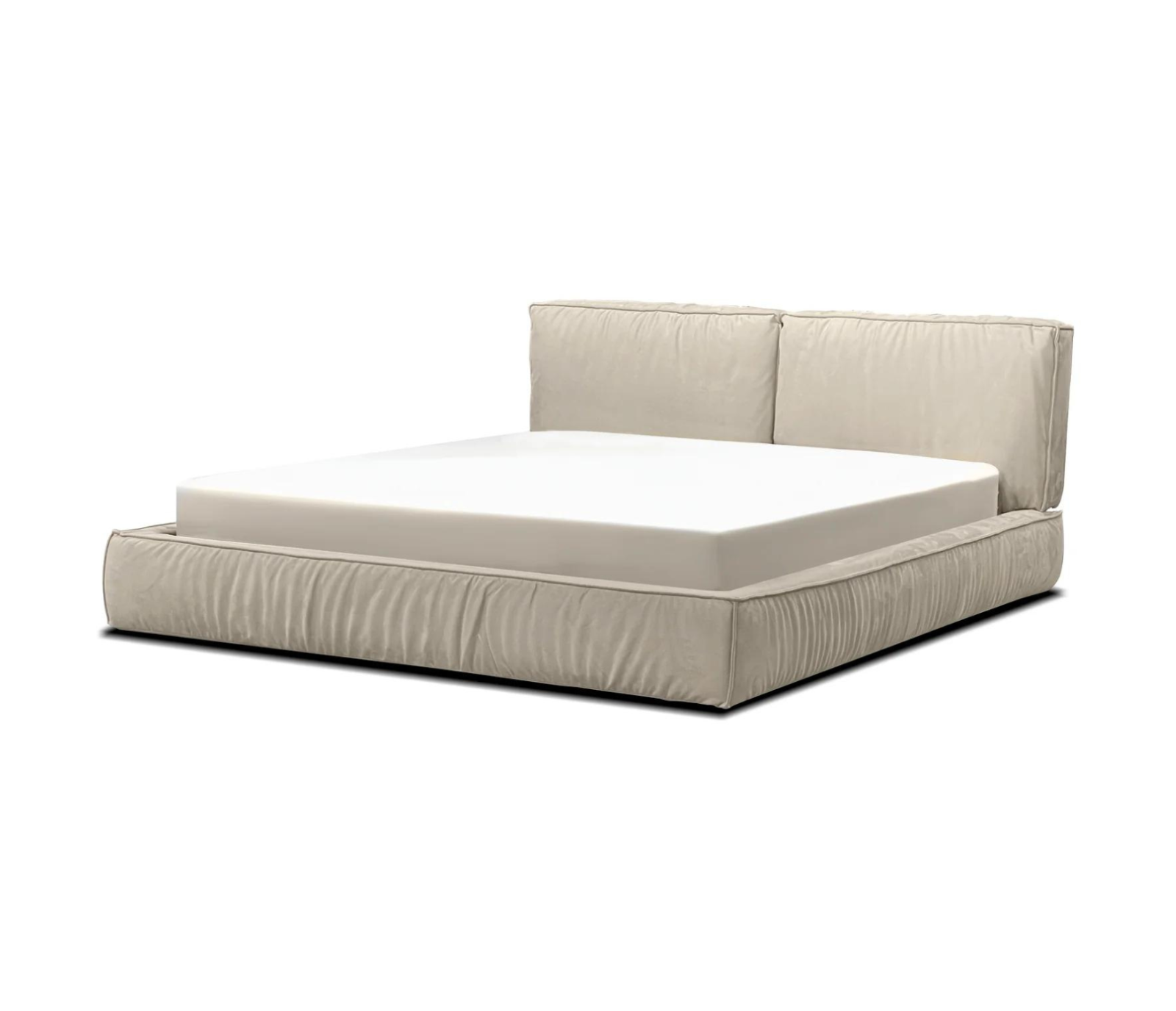 Brizo Upholstered Bed - Ultrasuede Oyster