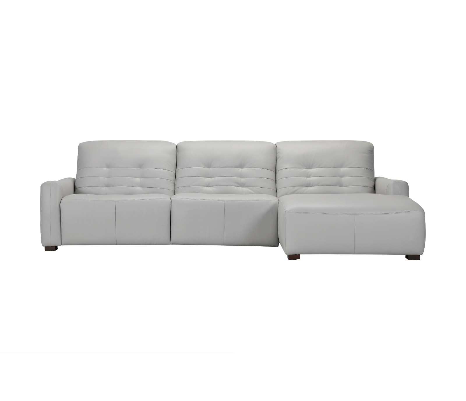 Bronx 3 Piece Sectional - Power Reclining - Dove Grey Leather