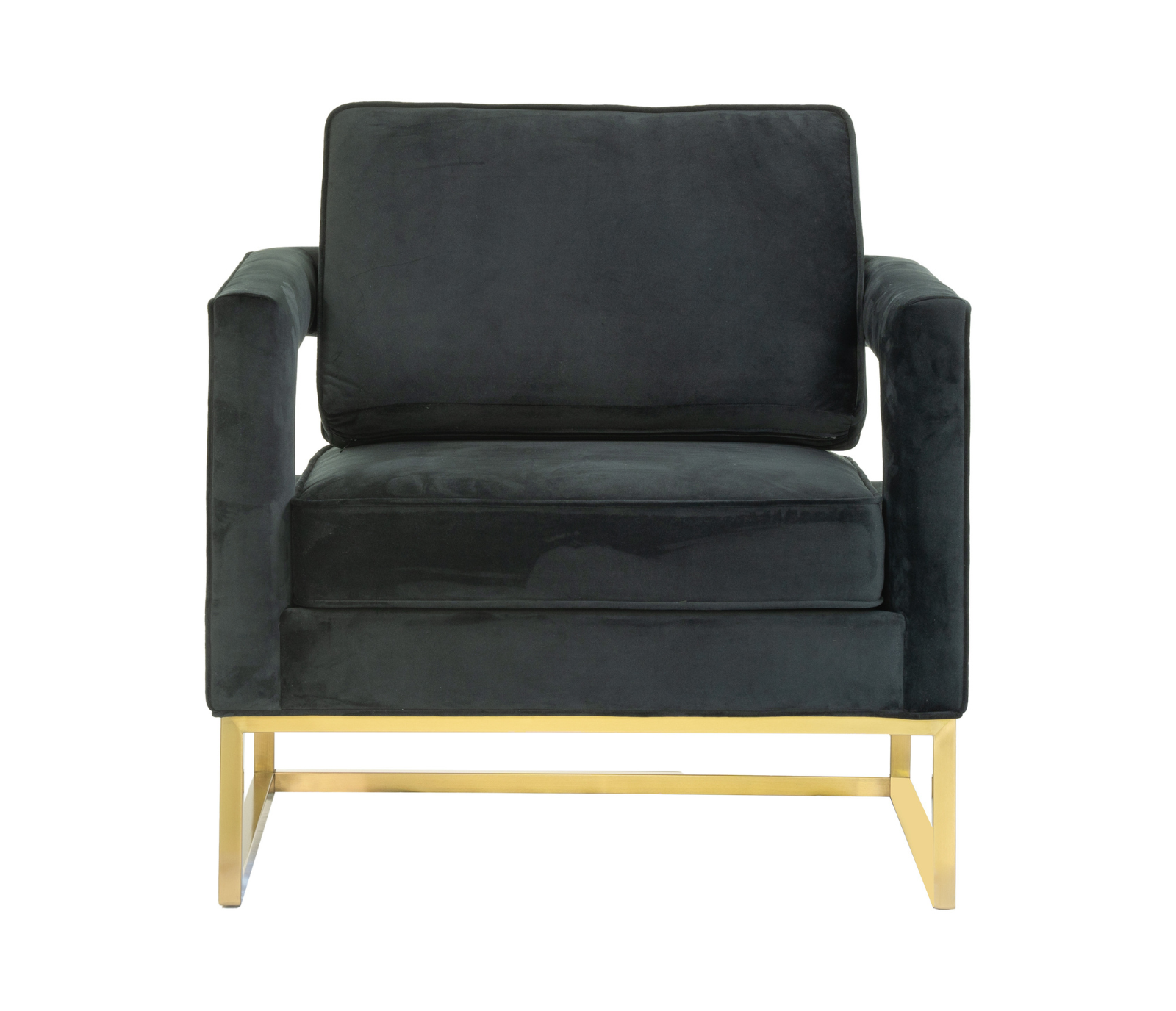 Capo Accent Chair - Black Velvet Fabric