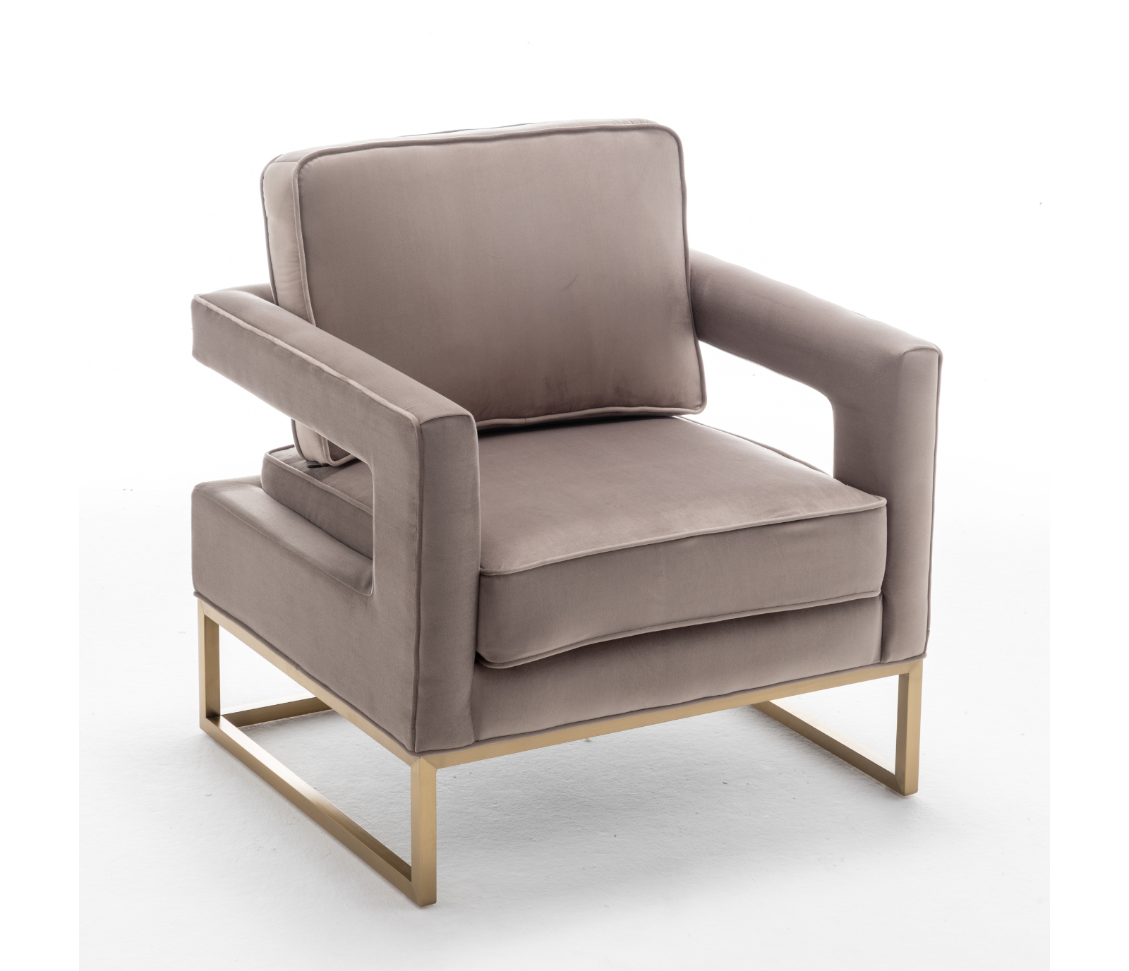 Capo Accent Chair - Dark Grey Velvet Fabric