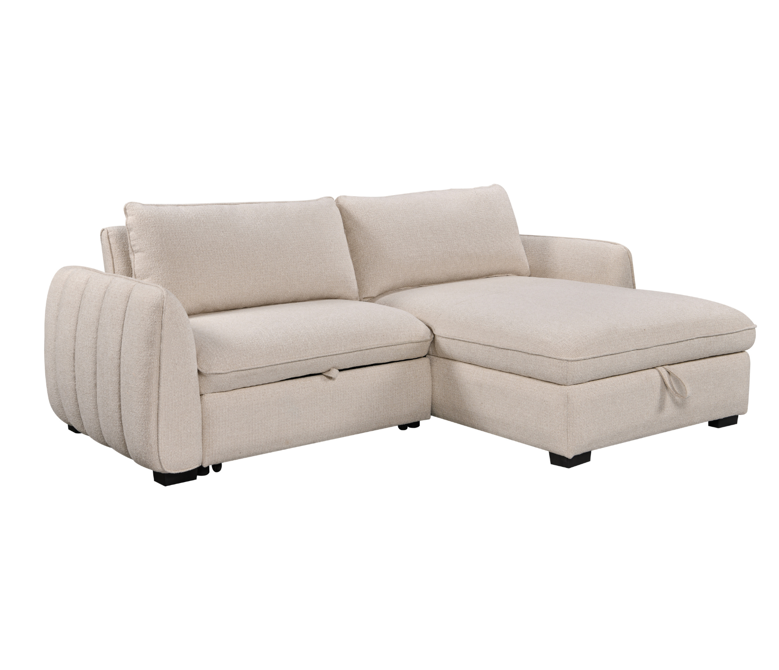 Cirrus 2 Piece Sectional w/ Pull-Out Sleeper - Natural Fabric