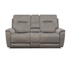 Cobalt Loveseat w/ Console - Triple Power - Elephant Grey Fabric