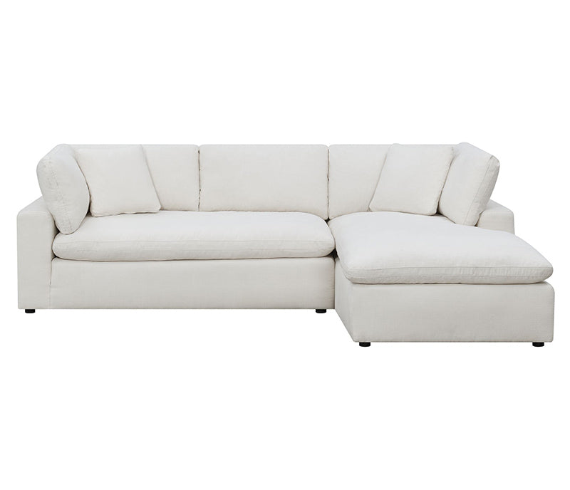 Cloud 9 - 3 Piece Sectional Set - Ivory Fabric