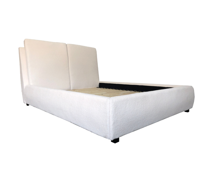 Teddy Upholstered Bed - Cream Boucle