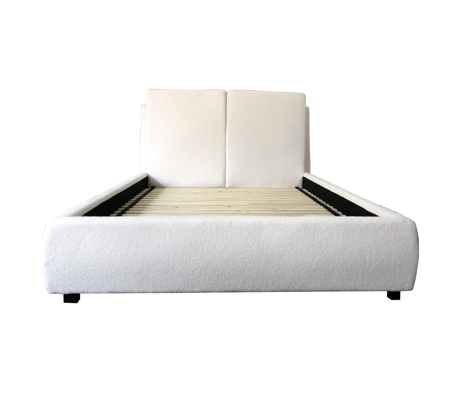 Teddy Upholstered Bed - Cream Boucle