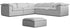 Cloud 99 - 6 Piece Sectional Set - Silver Sand Fabric
