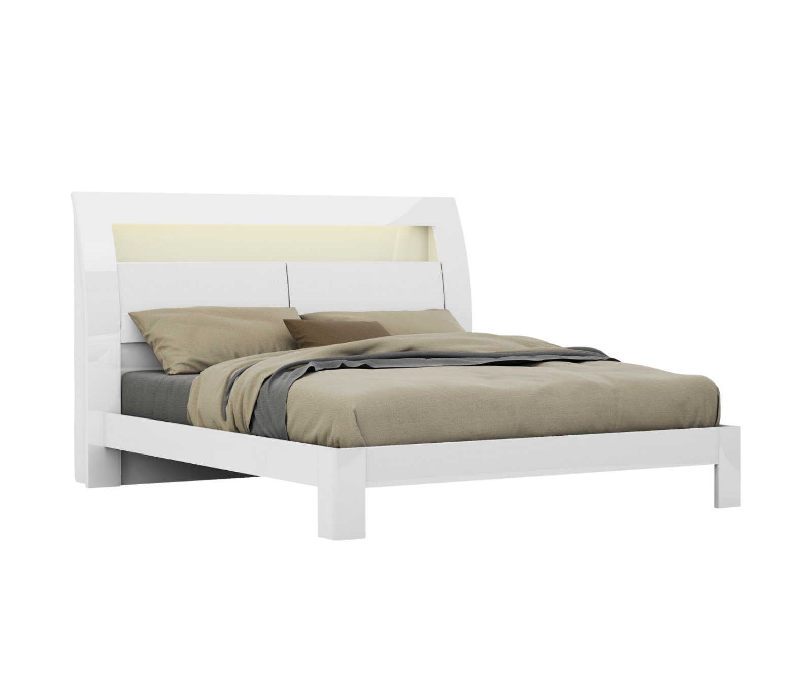 Cosmo 5 Piece King Bedroom - White