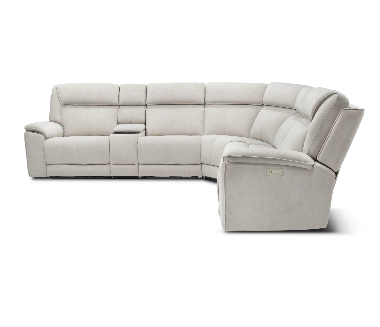 Cruise 6 Piece Sectional - Triple Power - Dove Fabric