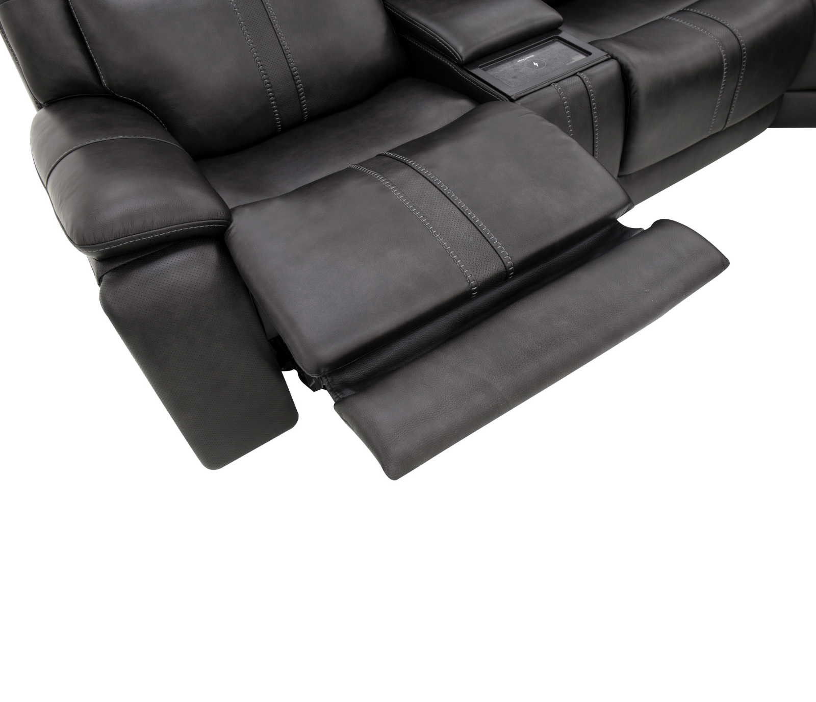 Decibel 6 Piece Sectional - Home Theatre Immersive - Charcoal Leather