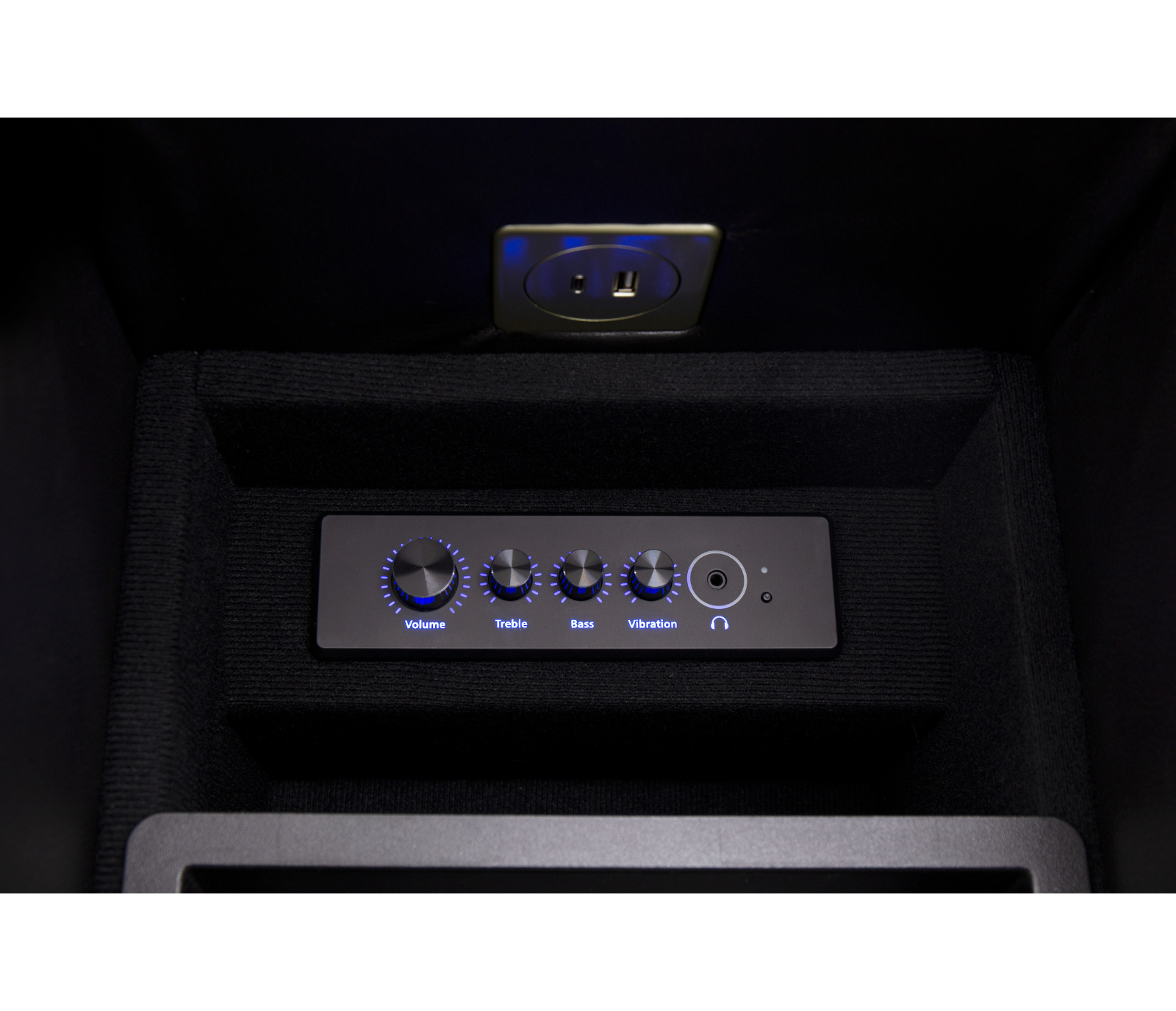 Decibel 6 Piece Sectional - Home Theatre Immersive - Charcoal Leather