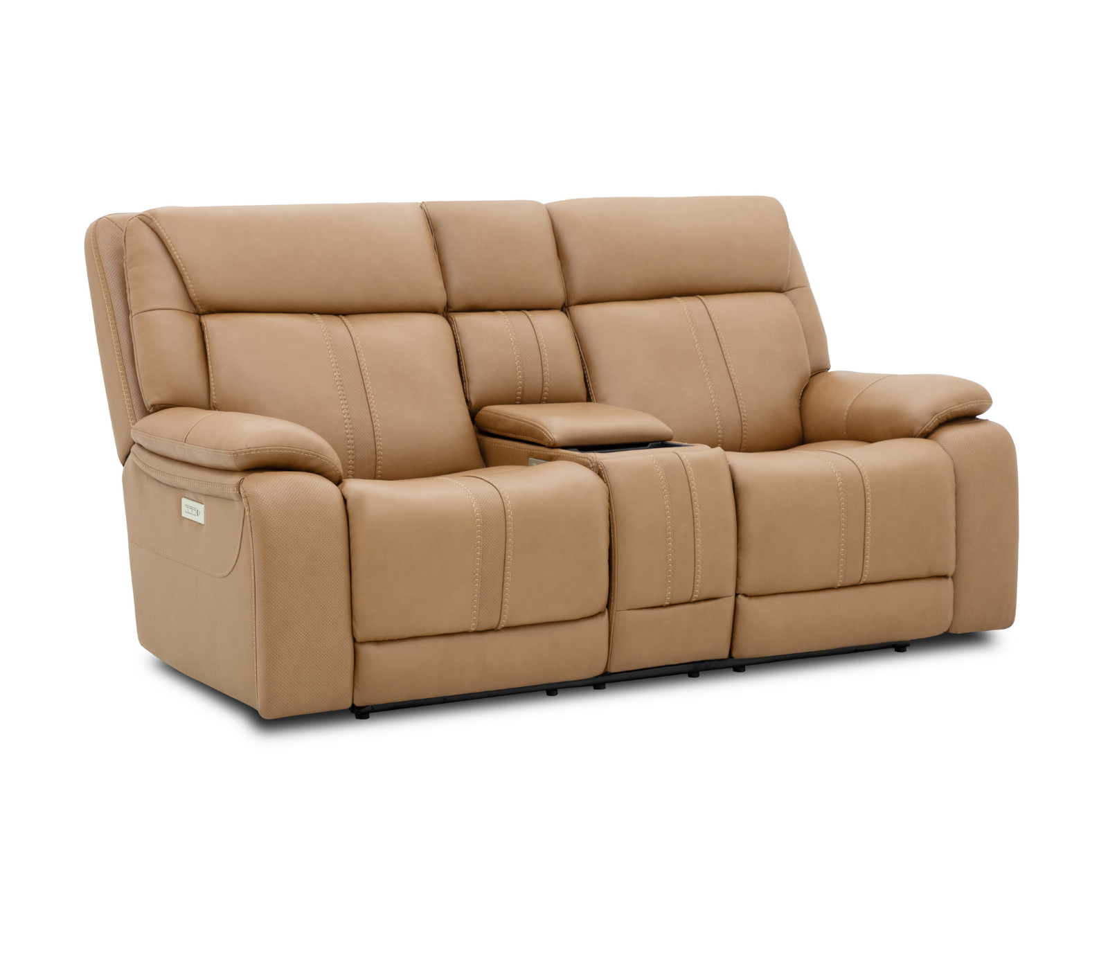 Decibel Loveseat W/ Console - Home Theatre Immersive - Butternut Leather